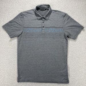 Travis Mathew Underwater Museum Mens Size Medium‎ Gray Golf Polo Athliesure